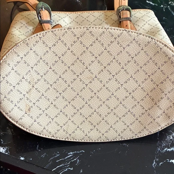 Latour Eiffel 1837 vintage Tan and Brown Patterned Tote Bag - Picture 9 of 10